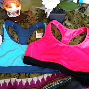 CHAMPION FORCE CORE TOPS (2) BLUE/ PINK sizeL
